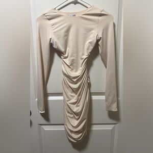 Oh Polly Cream Long Sleeve Dress subtle sexy!!!